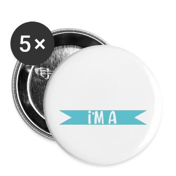 It's because i'm a sagittarius zodiac sign gift - Lot de 5 grands badges (56 mm) - blanc - Devant