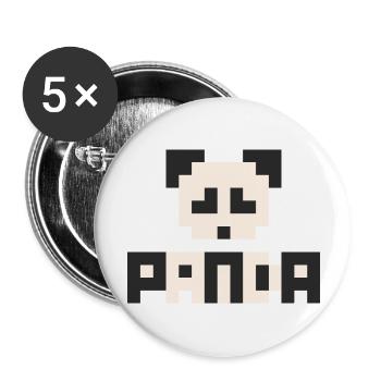 8bit Panda - Buttons large 2.2''/56 mm (5-pack) - white - Front