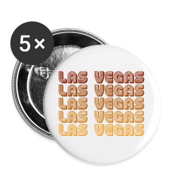Las Vegas Retro Gradient Grid - Buttons groß 56 mm (5er Pack) - Weiß - Vorne