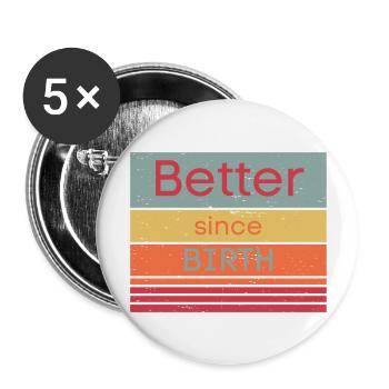 Just better - Buttons groß 56 mm (5er Pack) - Weiß - Vorne