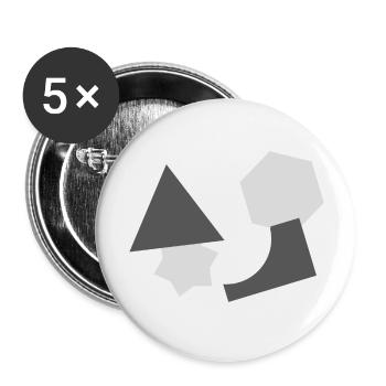Forme - Lot de 5 grands badges (56 mm) - blanc - Devant