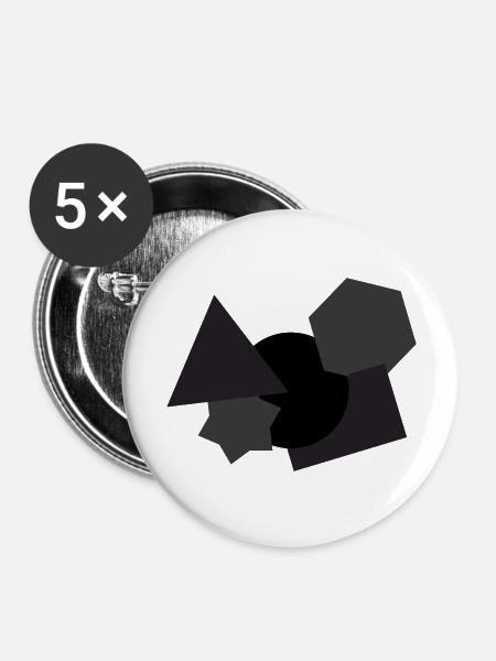 Formen - Buttons groß 56 mm (5er Pack) - Weiß