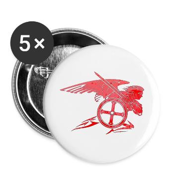 Michael Erzengel Heiliger Christlicher Engel Heiliger Heiliger Snkt - Buttons groß 56 mm (5er Pack) - Weiß - Vorne