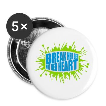 break her bed Quote - Buttons large 2.2''/56 mm (5-pack) - white - Front