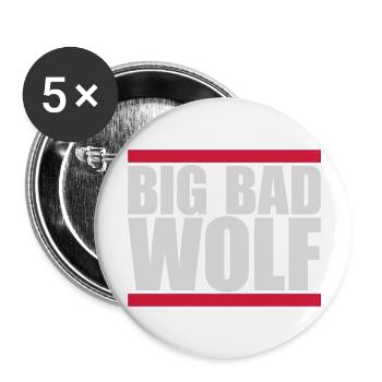 big bad wolf quote - Buttons large 2.2''/56 mm (5-pack) - white - Front