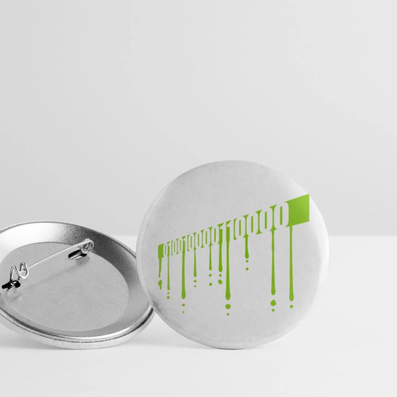 Binary Code Program Language Buttons large 2.2''/56 mm (5-pack)