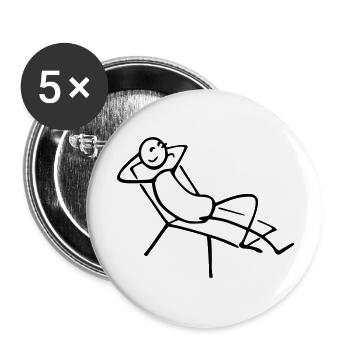 Cool man - Lot de 5 grands badges (56 mm) - blanc - Devant