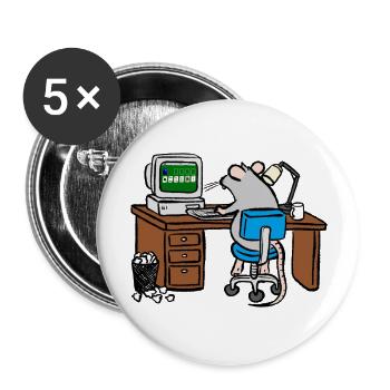 Working hard - Buttons large 2.2''/56 mm (5-pack) - white - Front