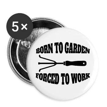 Gardener Hobby Gardener Orchard Gift Garden - Buttons large 2.2''/56 mm (5-pack) - white - Front
