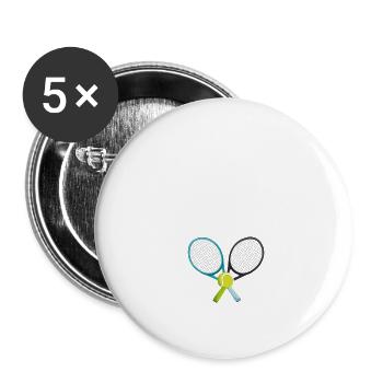 Tennis - Buttons groß 56 mm (5er Pack) - Weiß - Vorne