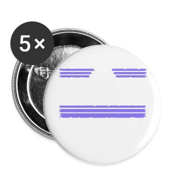 1960s colombe de la paix citation verte blague amusante enfant - Lot de 5 grands badges (56 mm) - blanc - Devant