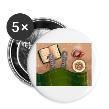 Journée parfaite - Lot de 5 grands badges (56 mm) - blanc - Devant