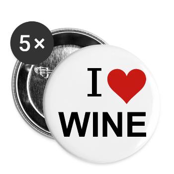 Beer Wine Whiskey Schnapps Alcohol - Buttons large 2.2''/56 mm (5-pack) - white - Front
