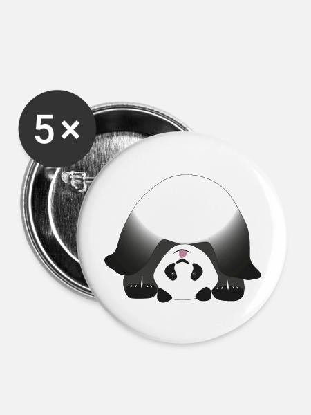 Panda-Finger - Buttons groß 56 mm (5er Pack) - Weiß