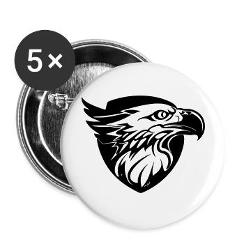 Eagle's head in profile - Buttons large 2.2''/56 mm (5-pack) - white - Front