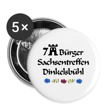 Siebenbürger Sachsentreffen Dinkelsbühl Design - Buttons groß 56 mm (5er Pack) - Weiß - Vorne