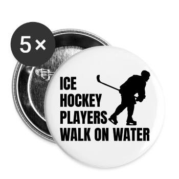 Ice hockey players Ice hockey fan ice hockey team - Buttons large 2.2''/56 mm (5-pack) - white - Front