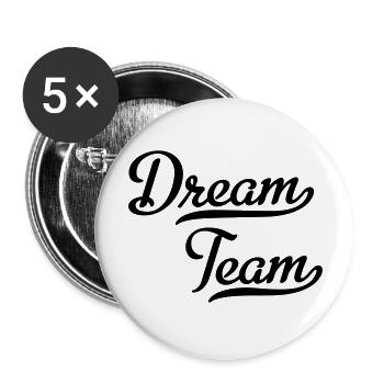 Dream Team - Buttons large 2.2''/56 mm (5-pack) - white - Front