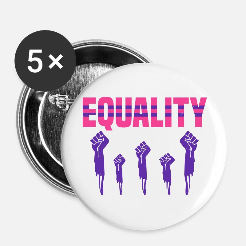 EQUALITY - Buttons large 2.2''/56 mm (5-pack) - white