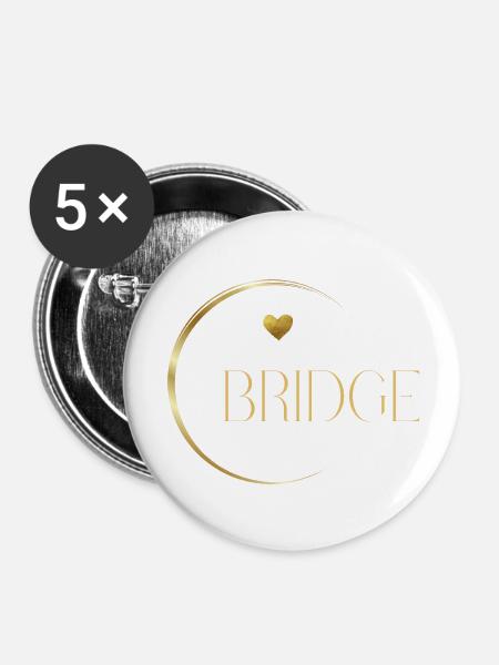 BRIDGE - Buttons groß 56 mm (5er Pack) - Weiß