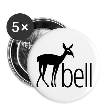 REHbell Rebell - Buttons groß 56 mm (5er Pack) - Weiß - Vorne