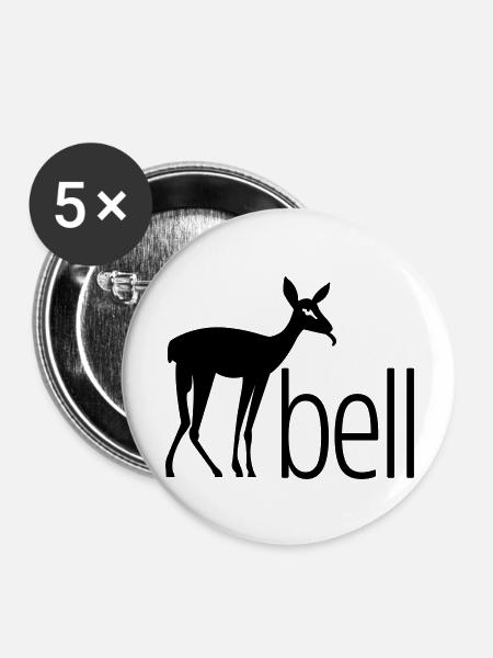 REHbell Rebell - Buttons groß 56 mm (5er Pack) - Weiß