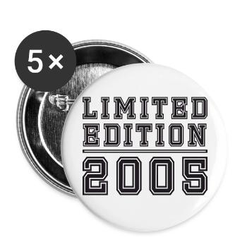 Limited Edition 2005 18. Geburtstag Geschenk - Buttons groß 56 mm (5er Pack) - Weiß - Vorne