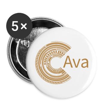 For Ava - Buttons large 2.2''/56 mm (5-pack) - white - Front