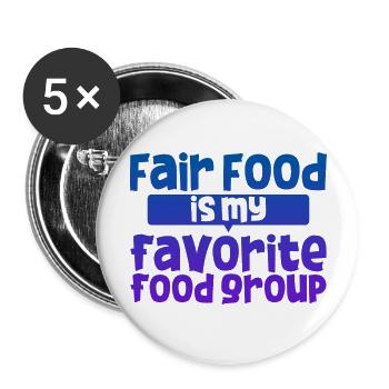 Fair Food Is My Favorite Food Group 4 - Buttons groß 56 mm (5er Pack) - Weiß - Vorne