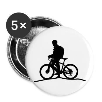 Mountain bike - Buttons large 2.2''/56 mm (5-pack) - white - Front