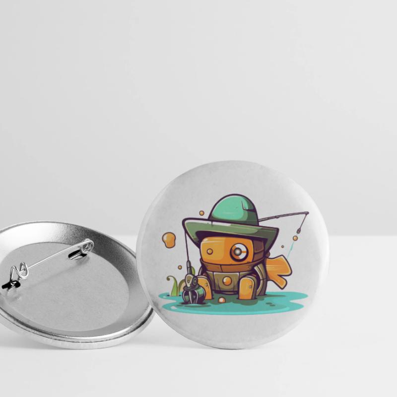 Robot pécheur Lot de 5 grands badges (56 mm)