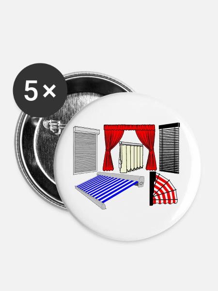 Sonnenschutz - Buttons groß 56 mm (5er Pack) - Weiß