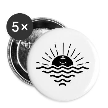 sunset anchor - Buttons large 2.2''/56 mm (5-pack) - white - Front