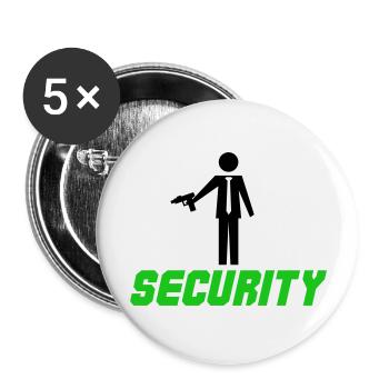 Conception de la sécurité - Lot de 5 grands badges (56 mm) - blanc - Devant
