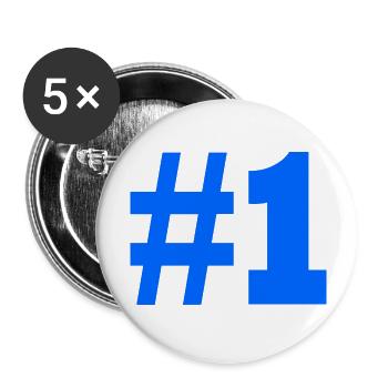 #1 - Buttons large 2.2''/56 mm (5-pack) - white - Front