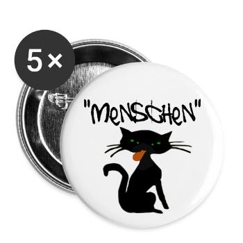 menschen II - Buttons groß 56 mm (5er Pack) - Weiß - Vorne