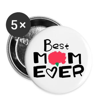 Happy Mothers Day lettering 2 - Buttons large 2.2''/56 mm (5-pack) - white - Front