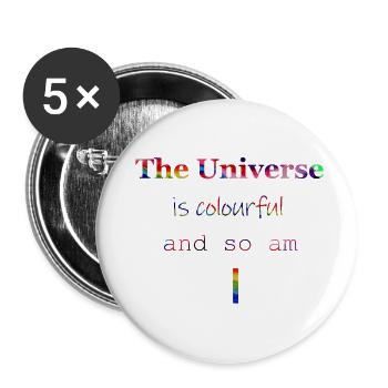 Like Universe - Buttons groß 56 mm (5er Pack) - Weiß - Vorne