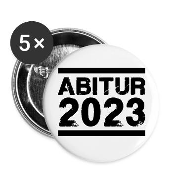 abitur 2023 - Buttons groß 56 mm (5er Pack) - Weiß - Vorne