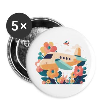 Good Mood Flyer 2 - Buttons large 2.2''/56 mm (5-pack) - white - Front