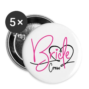 BRIDE CREW TEAM BRIDE BACHELORETTE PARTY - Buttons large 2.2''/56 mm (5-pack) - white - Front