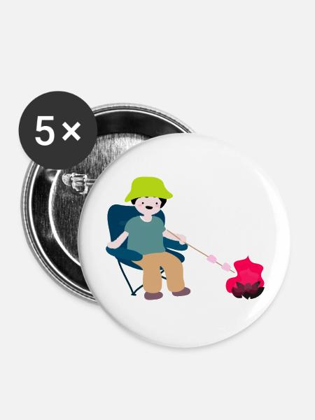 Camping5 - Buttons groß 56 mm (5er Pack) - Weiß