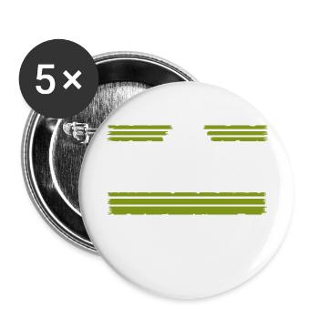 Bday Funny Dictons Mouvement pour la Paix présent - Lot de 5 grands badges (56 mm) - blanc - Devant