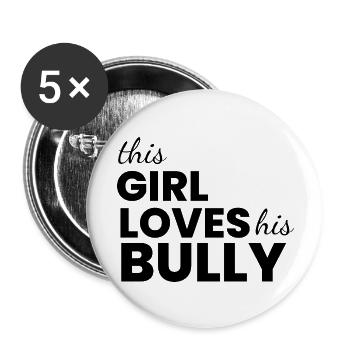 Hund Dog - Buttons large 2.2''/56 mm (5-pack) - white - Front
