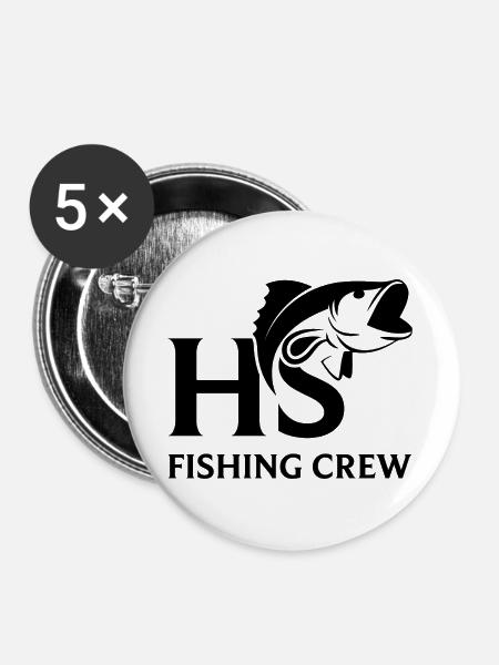 HS Fishing Crew - Buttons groß 56 mm (5er Pack) - Weiß