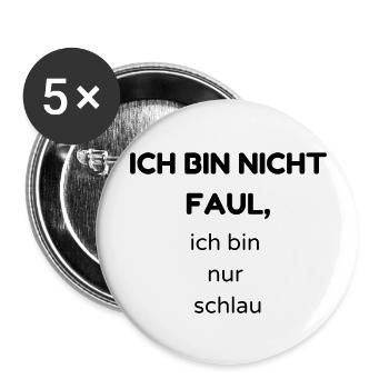 faul2 - Buttons groß 56 mm (5er Pack) - Weiß - Vorne