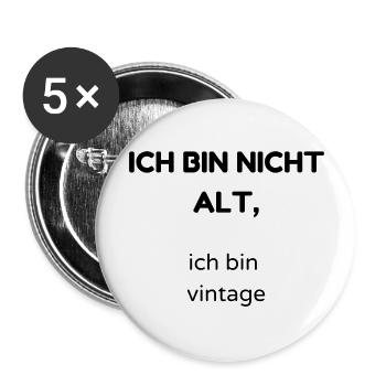 alt - Buttons groß 56 mm (5er Pack) - Weiß - Vorne