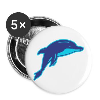 The Dolphin - Buttons large 2.2''/56 mm (5-pack) - white - Front