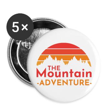 The mountain adventure - Buttons large 2.2''/56 mm (5-pack) - white - Front