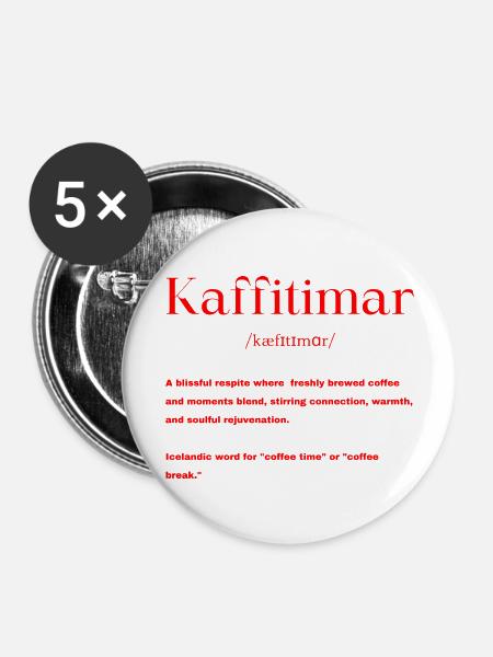 Isländisch Definition - Buttons groß 56 mm (5er Pack) - Weiß